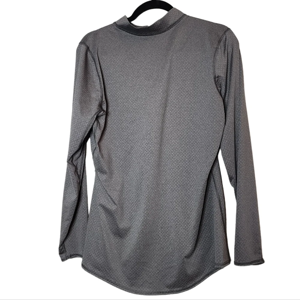 REI women's grey 1/2 zip long sleeve active pullover shirt. Size large.